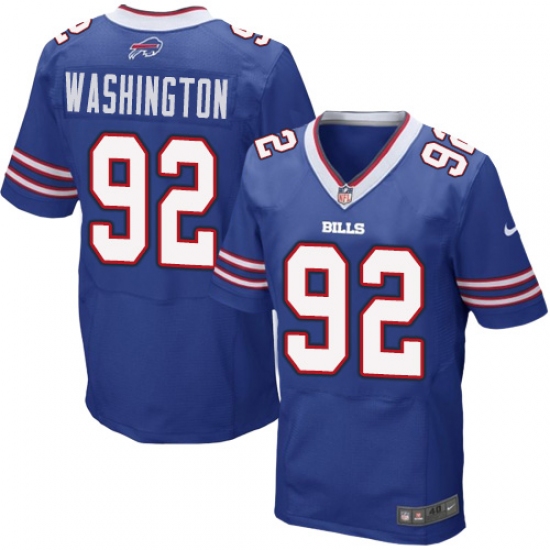 Men's Nike Buffalo Bills #92 Adolphus Washington Elite Royal Blue Team Color NFL Jersey - Ujersey