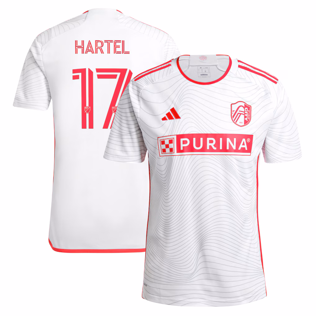 Men's St. Louis City SC Marcel Hartel adidas White 2024 The Confluence Kit Replica Player Jersey