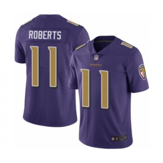 Youth Baltimore Ravens #11 Seth Roberts Limited Purple Rush Vapor Untouchable Football Jersey - Ujersey