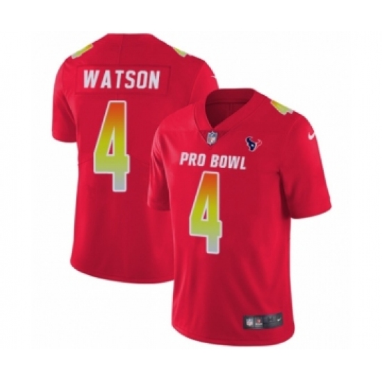Youth Houston Texans #4 Deshaun Watson Limited Red AFC 2019 Pro Bowl Football Jersey - Ujersey