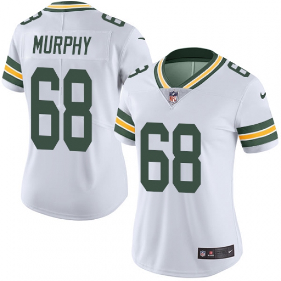 Women's Nike Green Bay Packers #68 Kyle Murphy White Vapor Untouchable Limited Player NFL Jersey - Ujersey