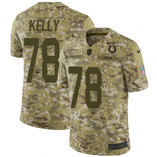 Men's Nike Indianapolis Colts #78 Ryan Kelly Limited Camo 2018 Salute to Service NFL Jersey - Ujersey