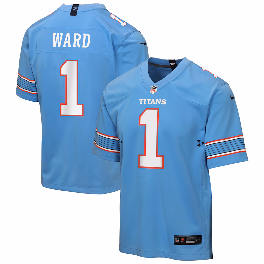 Youth Tennessee Titans Cameron Ward Nike Light Blue Game Jersey - Ujersey Shop