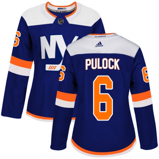 Women's Adidas New York Islanders #6 Ryan Pulock Premier Blue Alternate NHL Jersey - Ujersey