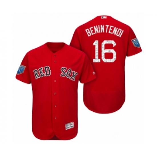 Men's Scarlet Boston Red Sox #16 Andrew Benintendi 2018 Spring Training Flex Base Jersey - Ujersey