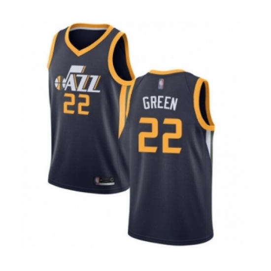 Youth Utah Jazz #22 Jeff Green Swingman Navy Blue Basketball Jersey - Icon Edition