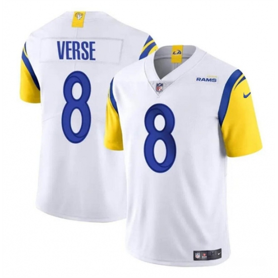 Men's Los Angeles Rams #8 Jared Verse White 2024 Draft Vapor Untouchable Football Stitched Jersey - Ujersey