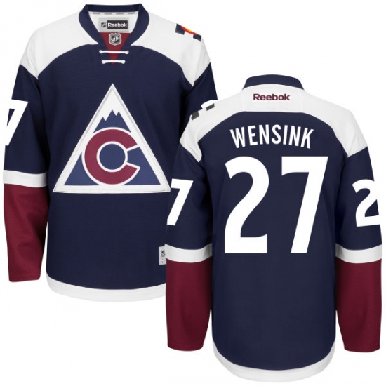 Youth Reebok Colorado Avalanche #27 John Wensink Premier Blue Third NHL Jersey - Ujersey