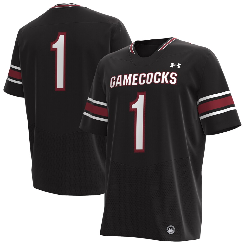 Men's Under Armour Black South Carolina Gamecocks Premier Football Jersey - U-jersey