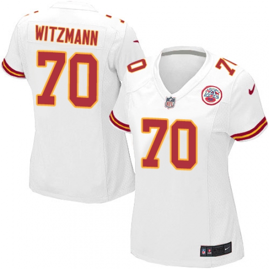 Women's Nike Kansas City Chiefs #70 Bryan Witzmann Game White NFL Jersey - Ujersey