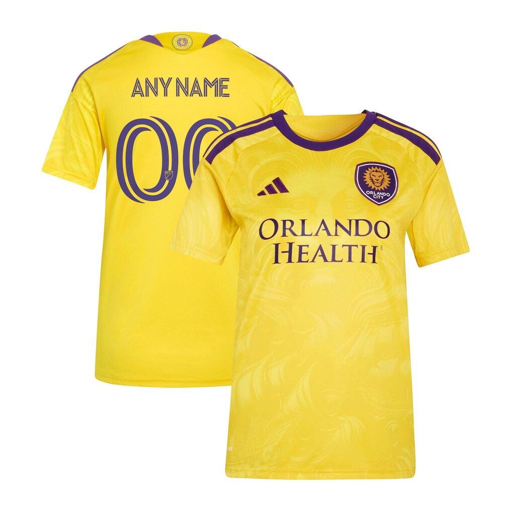 Women's Orlando City SC adidas Gold 2026 Sunken Treasure Kit Replica Custom Jersey - Ujersey