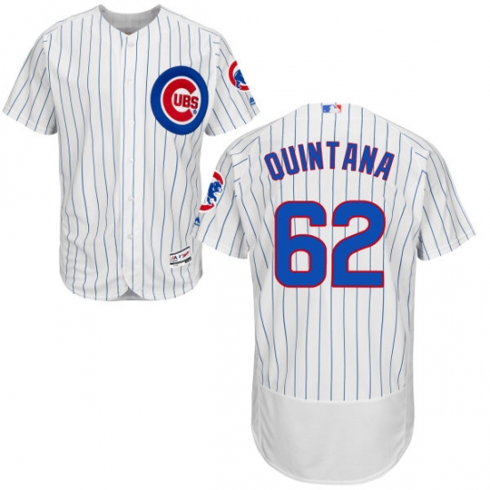 Men's Majestic Chicago Cubs #62 Jose Quintana White Home Flexbase Authentic Collection MLB Jersey - Ujersey