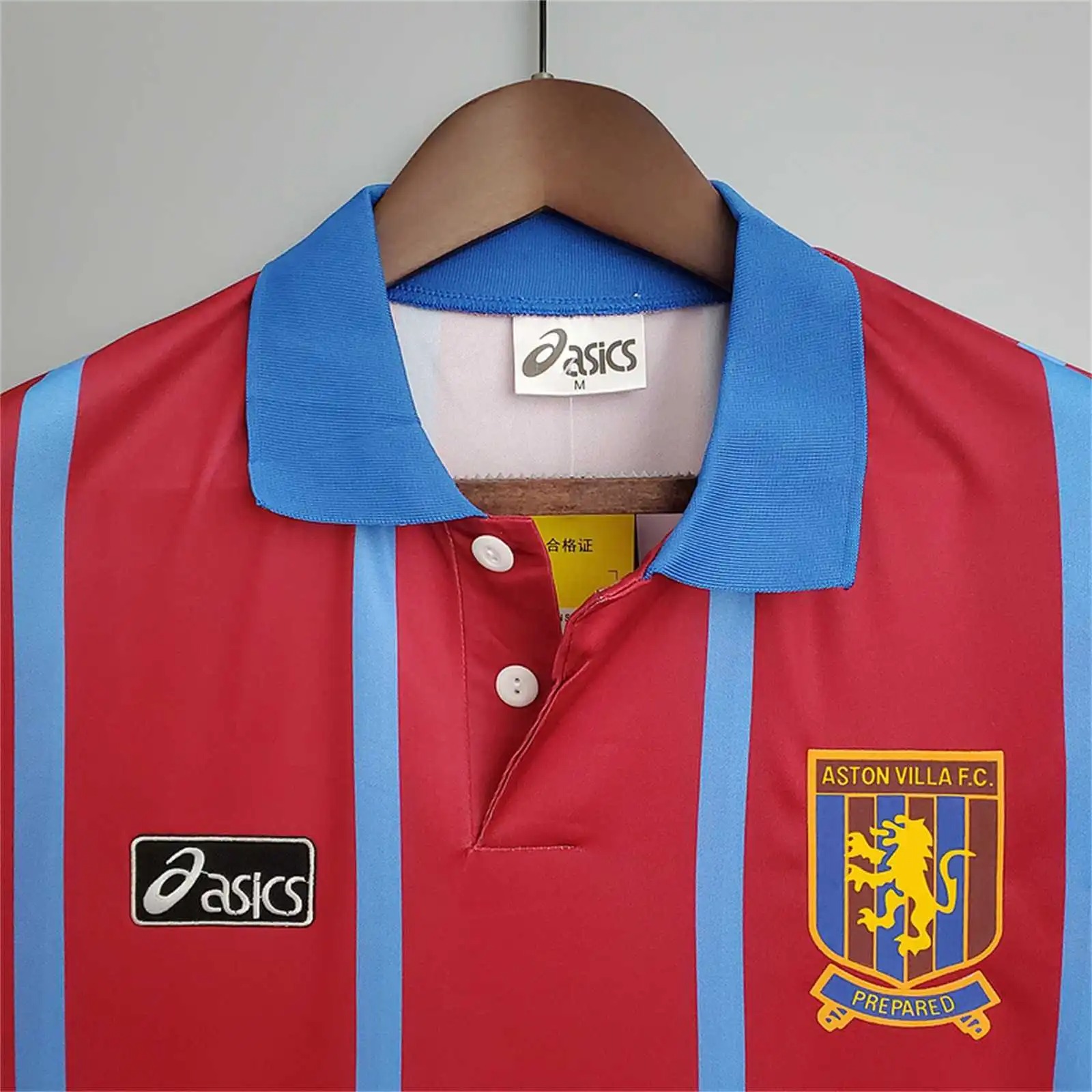 Aston Villa Retro Football Jersey Home Custom Shirt 1993-95 - ujerseystore