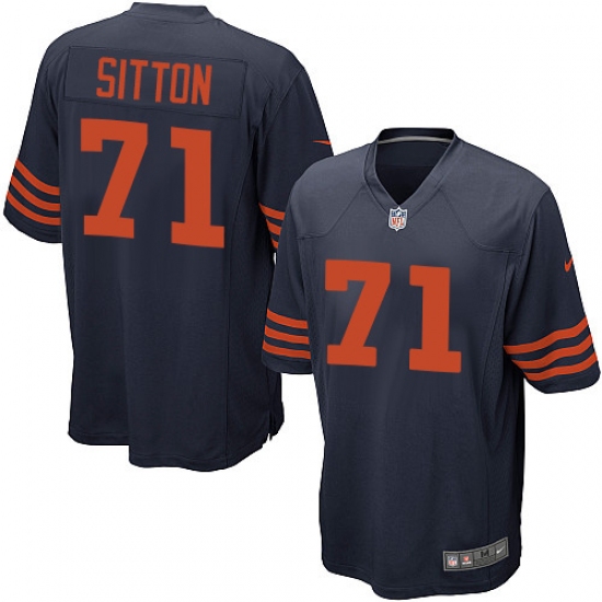 Men's Nike Chicago Bears #71 Josh Sitton Game Navy Blue Alternate NFL Jersey
