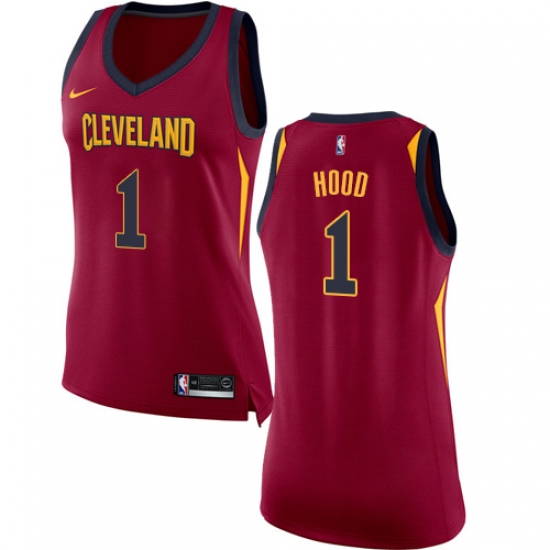 Women's Nike Cleveland Cavaliers #1 Rodney Hood Swingman Maroon NBA Jersey - Icon Edition - Ujersey