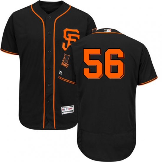 Men's Majestic San Francisco Giants #56 Tony Watson Black Alternate Flex Base Authentic Collection MLB Jersey - Ujersey