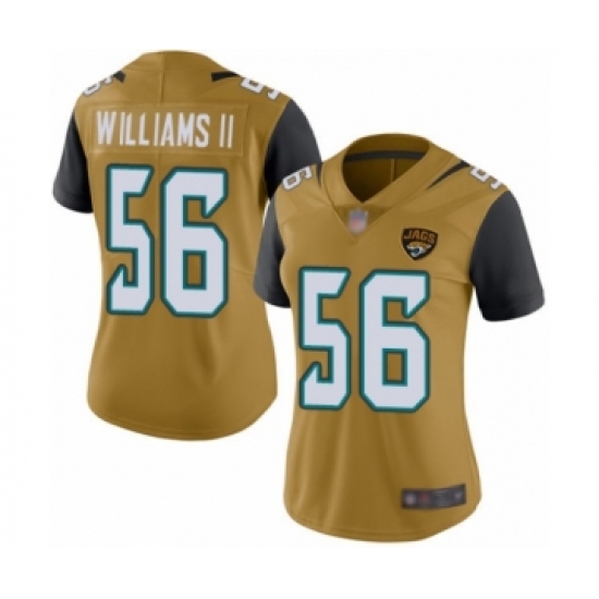Women's Jacksonville Jaguars #56 Quincy Williams II Limited Gold Rush Vapor Untouchable Football Jersey - Ujersey