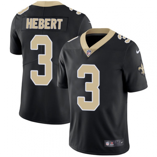 Youth Nike New Orleans Saints #3 Bobby Hebert Black Team Color Vapor Untouchable Limited Player NFL Jersey - Ujersey
