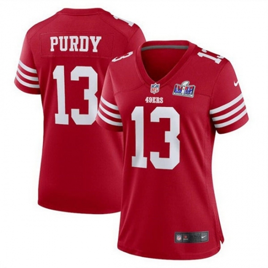 Women's San Francisco 49ers #13 Brock Purdy Red 2023 F U S E Vapor Untouchable Limited Stitched Football 2024 Super Bowl LVIII Jersey - Ujersey