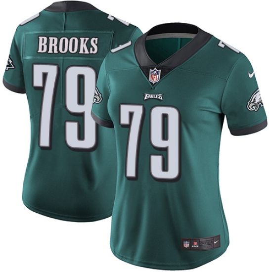 Women's Nike Philadelphia Eagles #79 Brandon Brooks Midnight Green Team Color Vapor Untouchable Limited Player NFL Jersey - Ujersey