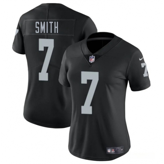 Women's Las Vegas Raiders #7 Geno Smith Black 2025 Vapor Football Stitched Jersey(Run Small) - Ujersey