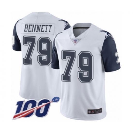 Youth Dallas Cowboys #79 Michael Bennett Limited White Rush Vapor Untouchable 100th Season Football Jersey - Ujersey