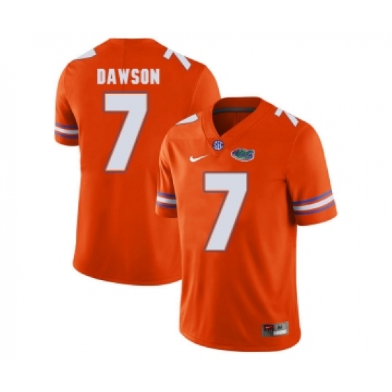 Florida Gators 7 Duke Dawson Orange College Football Jersey