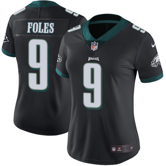 Women's Nike Philadelphia Eagles #9 Nick Foles Black Alternate Vapor Untouchable Limited Player NFL Jersey