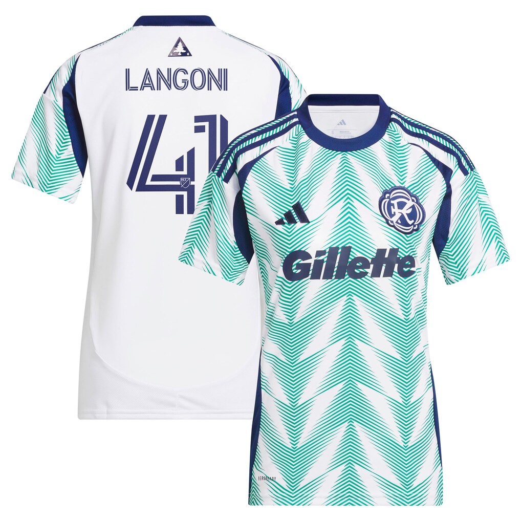 Women's New England Revolution Luca Langoni adidas White 2025 Eastern White Pine x Flag of New England Replica Player Jersey - Ujersey