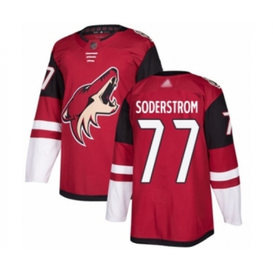 Youth Arizona Coyotes #77 Victor Soderstrom Authentic Burgundy Red Home Hockey Jersey - Ujersey