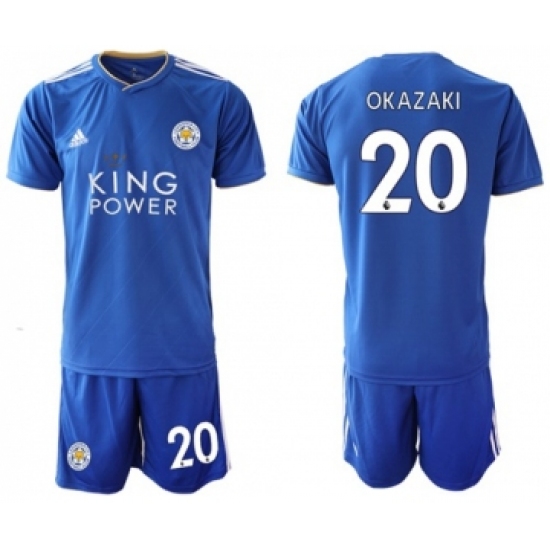 Leicester City #20 Okazaki Home Soccer Club Jersey