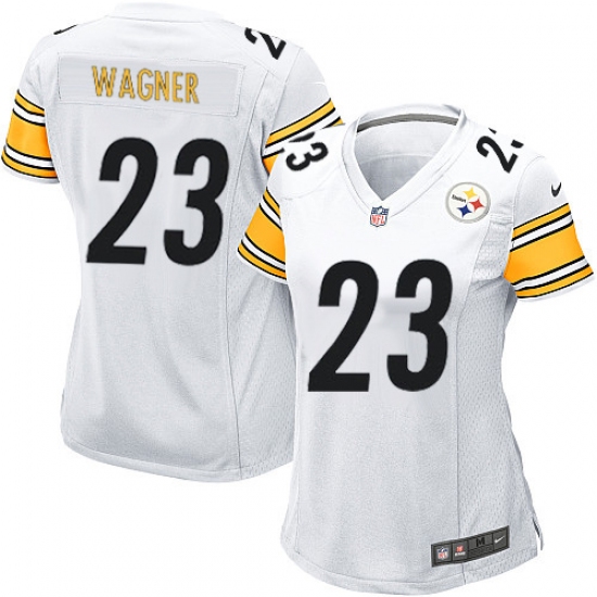 Women's Nike Pittsburgh Steelers #23 Mike Wagner Game White NFL Jersey - Ujersey