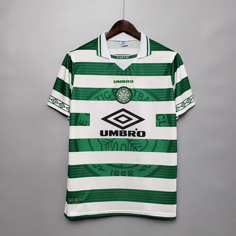 Celtic Retro Soccer Jersey Home Custom Shirt 1998/99 - ujerseystore