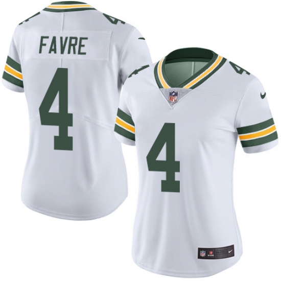 Women's Nike Green Bay Packers #4 Brett Favre Elite White NFL Jersey - Ujersey