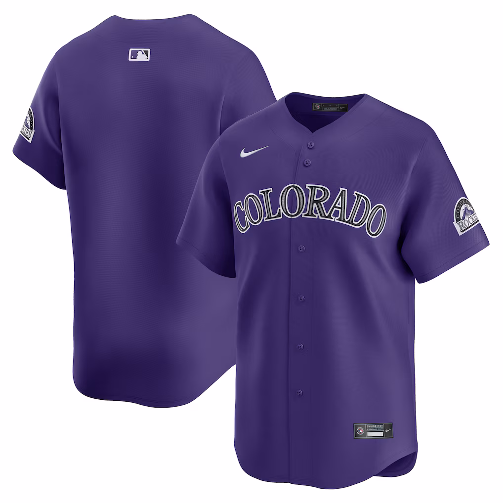 Men's Colorado Rockies  Nike Purple Alternate Limited Jersey