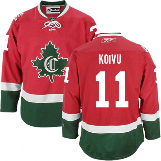 Men's Reebok Montreal Canadiens #11 Saku Koivu Authentic Red New CD NHL Jersey - Ujersey