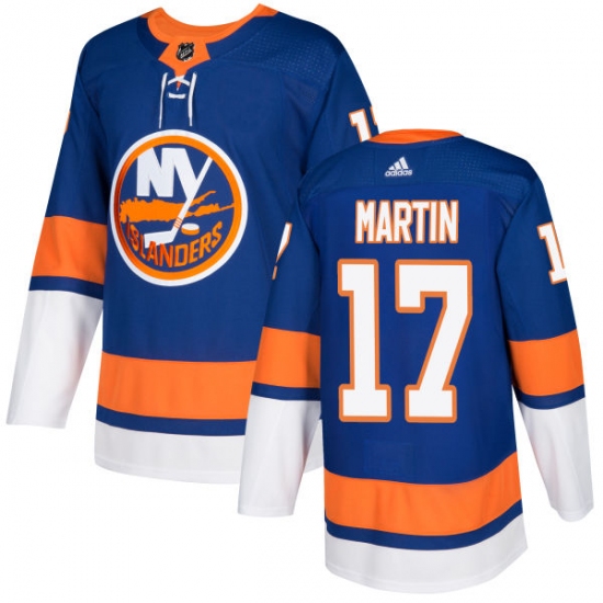 Youth Adidas New York Islanders #17 Matt Martin Authentic Royal Blue Home NHL Jersey - Ujersey