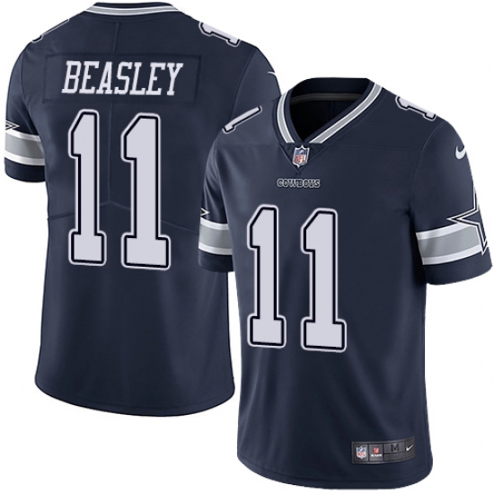 Men's Nike Dallas Cowboys #11 Cole Beasley Navy Blue Team Color Vapor Untouchable Limited Player NFL Jersey - Ujersey