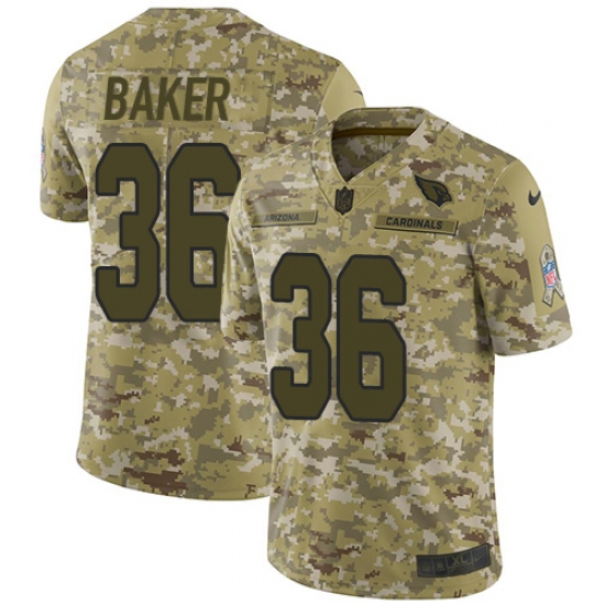 Youth Nike Arizona Cardinals #36 Budda Baker Limited Camo 2018 Salute to Service NFL Jersey - Ujersey