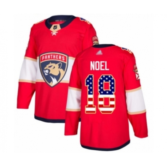 Youth Florida Panthers #18 Serron Noel Authentic Red USA Flag Fashion Hockey Jersey - Ujersey