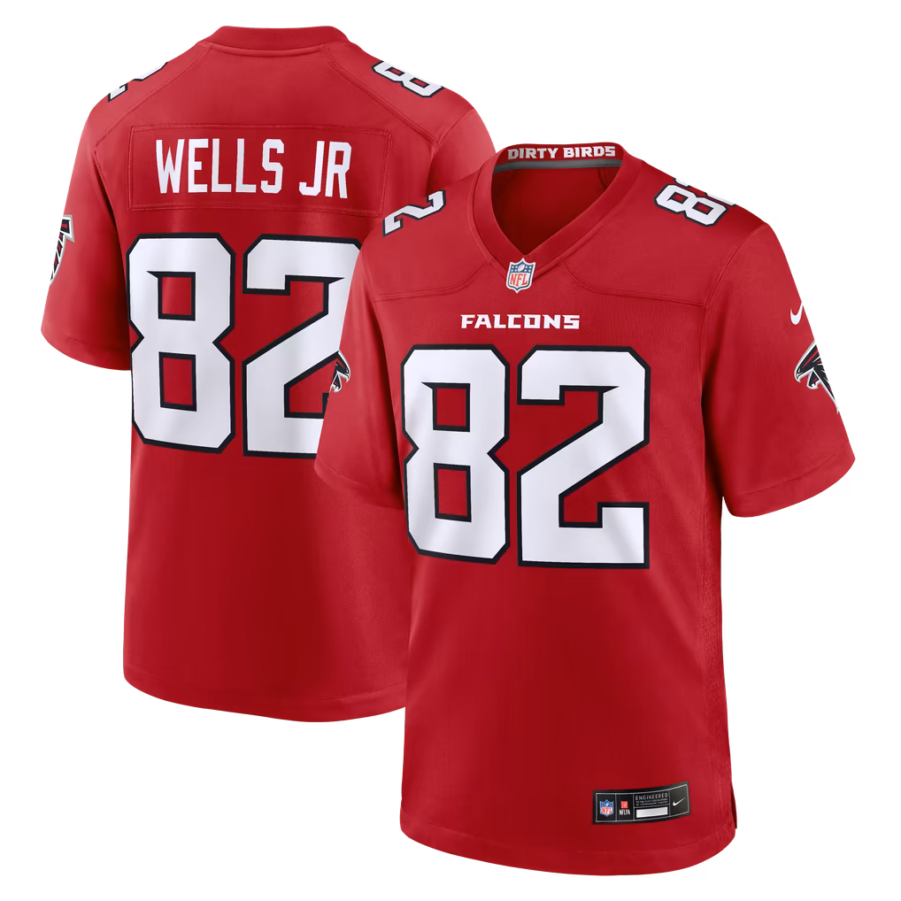 Men's Atlanta Falcons Antwane Wells Jr. Nike Red Team Game Jersey - Ujersey