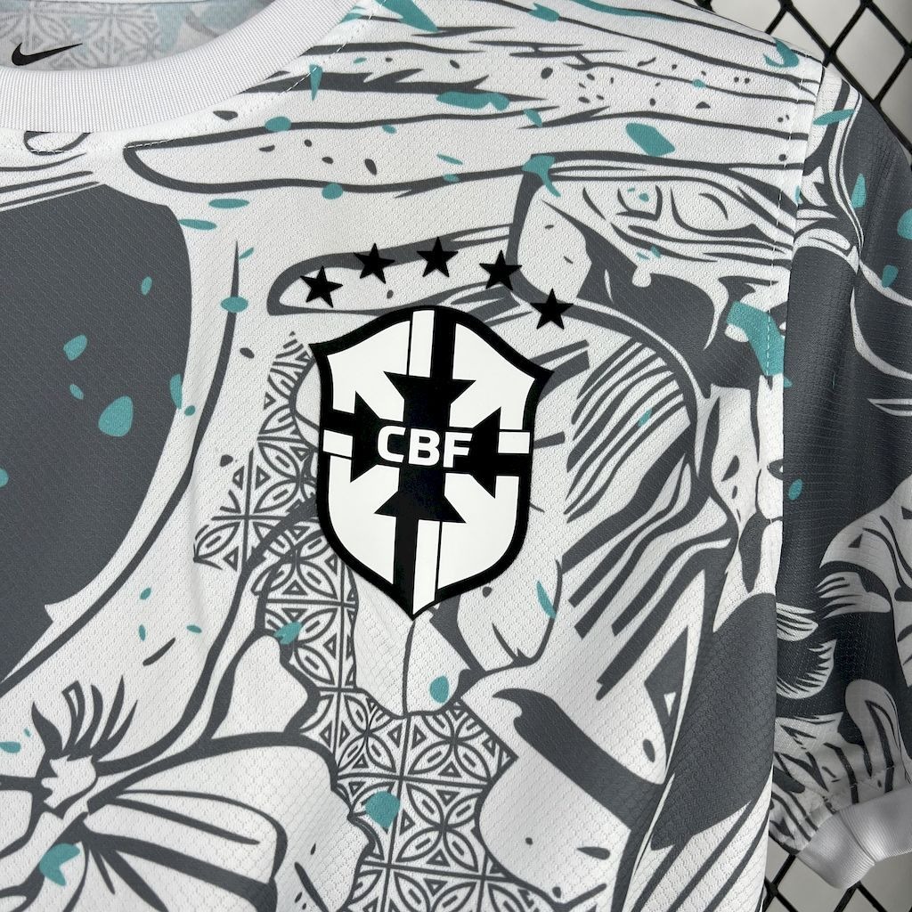 Brazil Soccer Jersey Blue Parrot Special Edition Custom Shirt 2025 - Ujersey