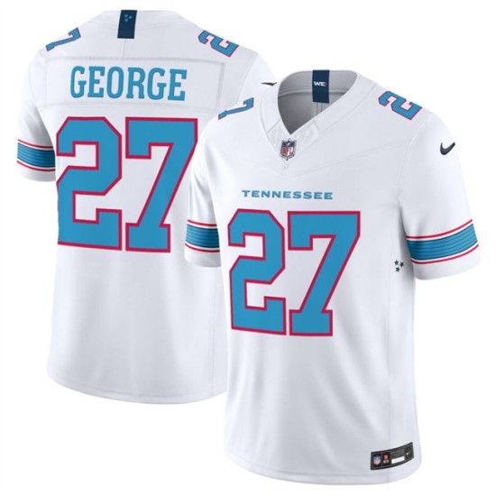 Men's Tennessee Titans #27 Eddie George White 2026 F.U.S.E. Vapor Limited Stitched Football Jersey - Ujersey