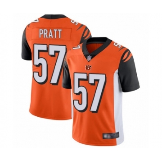 Youth Cincinnati Bengals #57 Germaine Pratt Orange Alternate Vapor Untouchable Limited Player Football Jersey - Ujersey