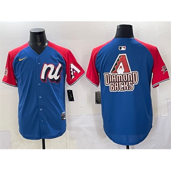 Men's National League Arizona Diamondbacks Team Big Logo Blue Red Alternate 2025 All-Star Edition Limited Stitched Baseball Jersey - Ujersey
