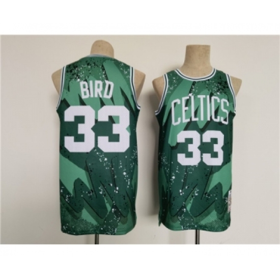 Men's Boston Celtics #33 Larry Bird Green Throwback basketball Jersey - Ujersey