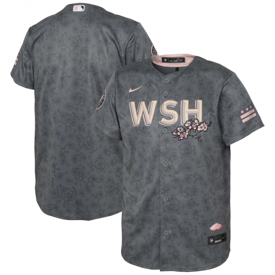 Men's Washington Nationals Blank Nike Gray 2022 City Connect Replica Player Jersey - Ujersey