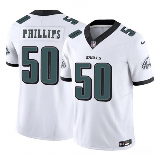 Men's Philadelphia Eagles #50 Jaelan Phillips White 2025 F.U.S.E. Vapor Untouchable Limited Football Stitched Jersey - Ujersey