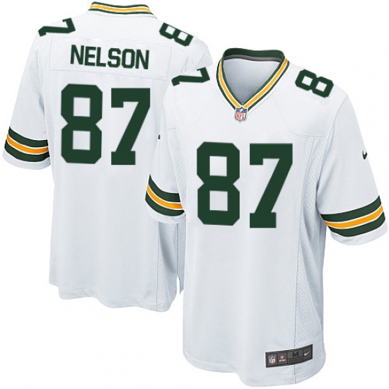 Men's Nike Green Bay Packers #87 Jordy Nelson Game White NFL Jersey - Ujersey