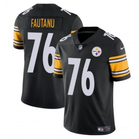 Men's Pittsburgh Steelers #76 Troy Fautanu Black Vapor Untouchable Limited Football Stitched Jersey - Ujersey